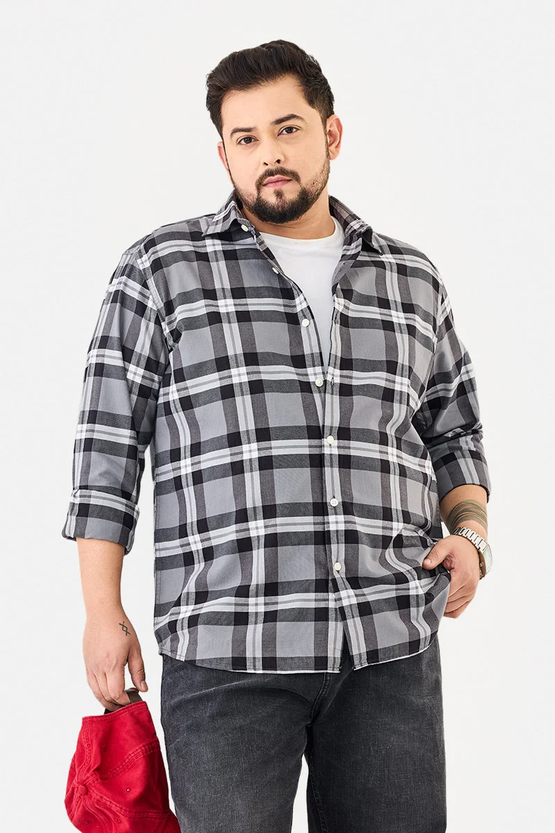 SNITCH 100% Cotton Checks Plus Size Shirt
