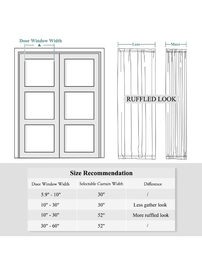 PONY DANCE Side Door Window Curtains for Front Door French Door Curtain for Small Window Sidelight White Voile Sheer Rod Pocket Kitchen Door Curtains with Tieback 1 Panel White 60W X 72L - Image 5