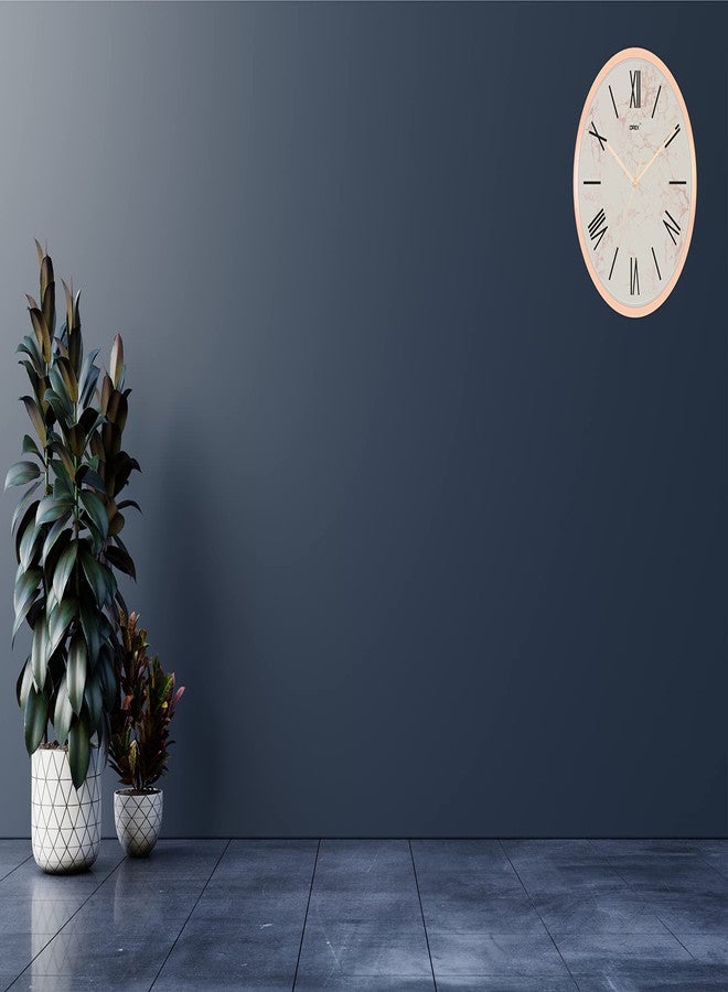 OREX Rose Gold Wall Clock for | Home | Livingroom | Kitchen | Bedroom | Office | School. with Rose Gold Ring (OC-071) - Image 4