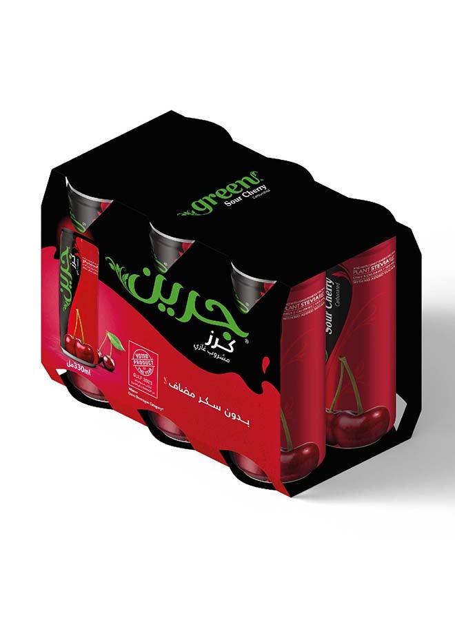 Green Cola كرز حامض 330 مل (عبوة من 6) - Image 1