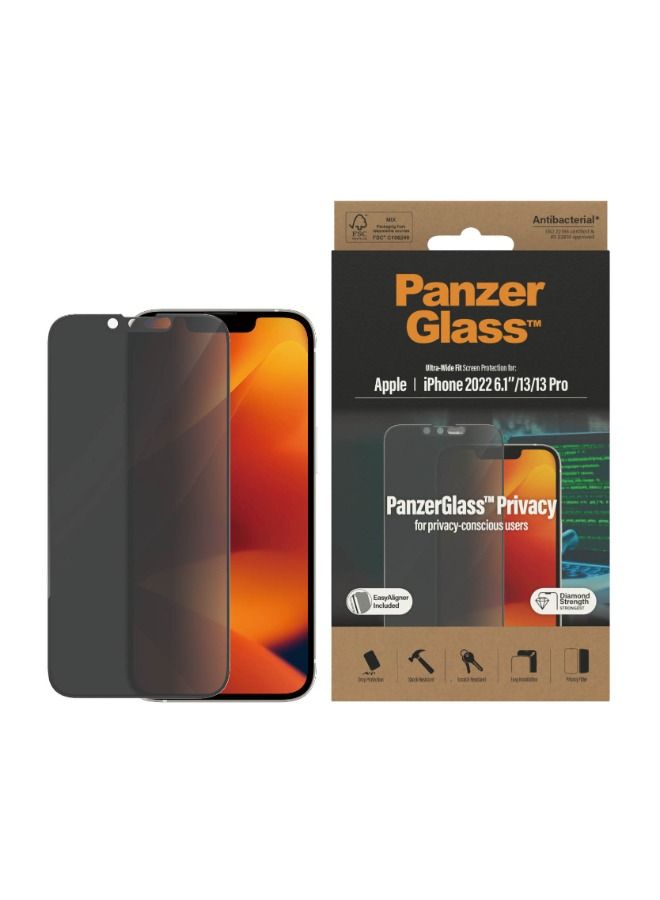 بانزرجلاس بانزر جلاس – واقي شاشة الخصوصية لآيفون 14 2022 – إطار أسود 6.1 بوصة - Image 2