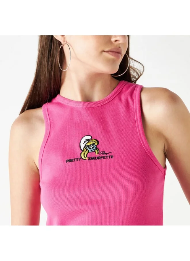 SP Characters Smurfette Embroidered Tank Top