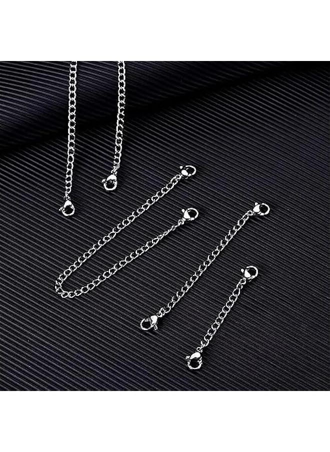 MOXO 5 Pcs Necklace Extender Chain Extenders for Necklaces Durable Strong Removable Necklace Premium Stainless Steel Jewelry Bracelet Anklet Necklace Extenders (siliver)  - Image 4