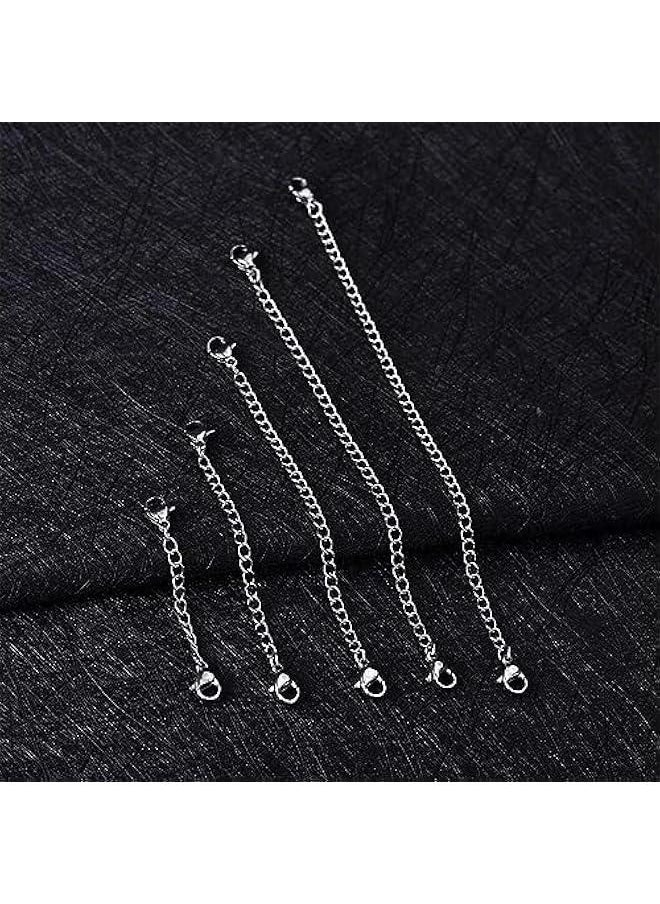 MOXO 5 Pcs Necklace Extender Chain Extenders for Necklaces Durable Strong Removable Necklace Premium Stainless Steel Jewelry Bracelet Anklet Necklace Extenders (siliver)  - Image 5