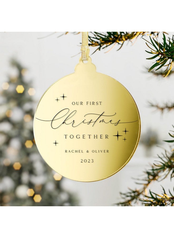 JINMURY 25 Pcs Gold Mirrored Acrylic Christmas Ornament- 3 Inch Gold Acrylic Flat Ornaments Blank Acrylic Ornaments for Crafts, DIY Acrylic Christmas Tree Ornaments, Stocking Name Tags and Crafts (Gold Round) - Image 1