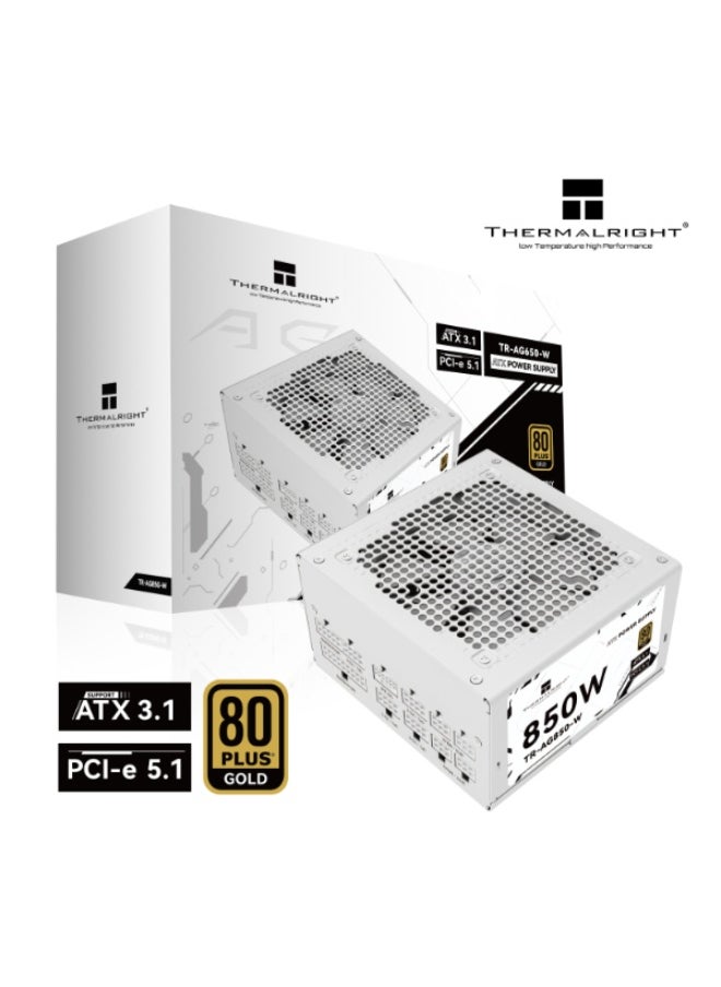 Thermalright THERMAL RIGHT TR-AG 850-W Gold 80+ modular PSU, ATX 3.1 - White  - Image 1