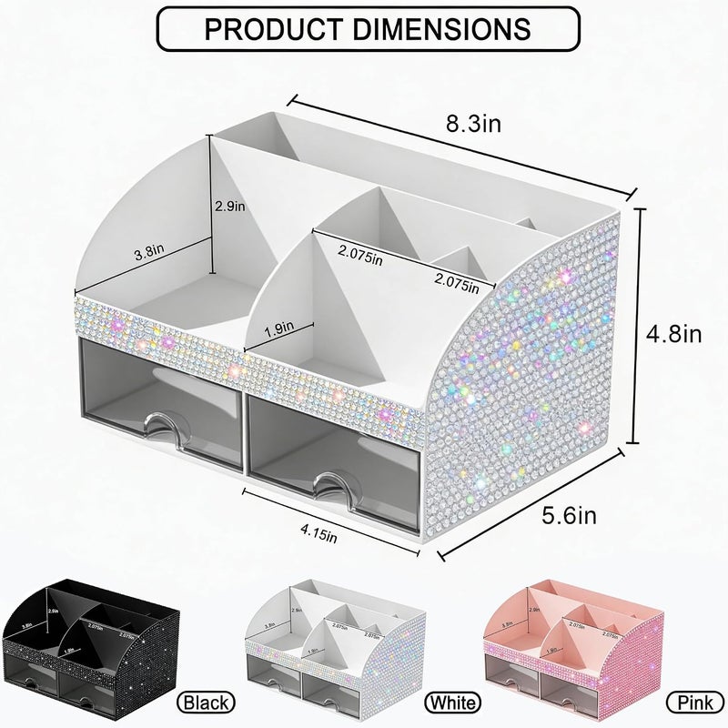 COMFYROOM Makeup Organizer, Bathroom Organizer (Bling White) - Image 2