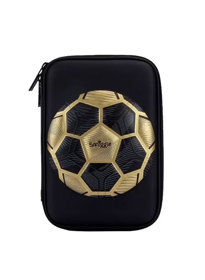 Smiggle Golden Soccer Series Large Capacity Student Pencil Case