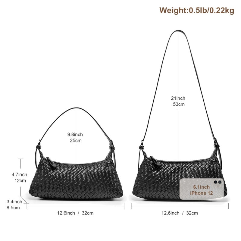 MELOLILA Woven Crossbody Bag Small Woven Purses for Women Braided Purse - Image 5