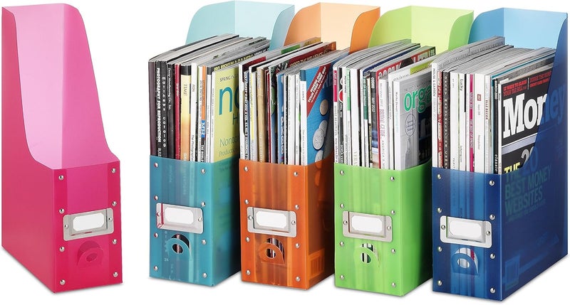 Whitmor Magazine Organizers, Set of 5, Multicolor - Image 4