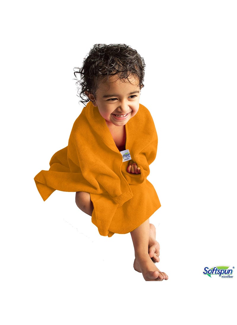 SOFTSPUN SOFTSPUN Microfiber Hair Face Care Towel Set of 1 Piece 40x60 Cms 340 GSM Orange Super Soft Comfortable Quick Drying Ultra Absorbent in Large size  - Image 5