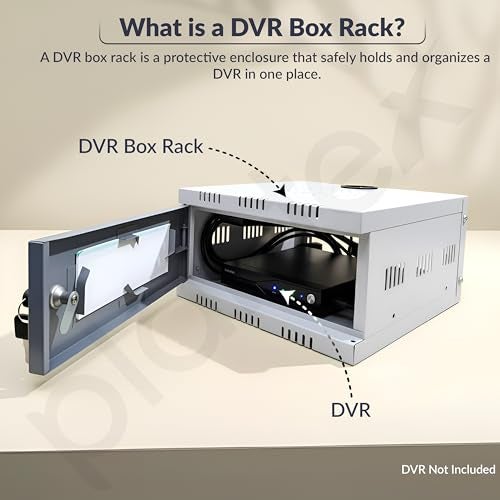 Plantex CCTV/DVR Cabinet Box/Network Rack/NVR - Server Rack/CCTV Camera Box with Lock/dvr Box for CCTV - (30D x 30W x 15H) - 1U - Transparent Glass Door Cabinet - (Metal) - Image 2