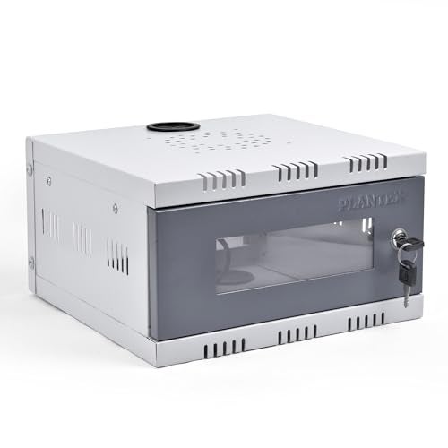 Plantex CCTV/DVR Cabinet Box/Network Rack/NVR - Server Rack/CCTV Camera Box with Lock/dvr Box for CCTV - (30D x 30W x 15H) - 1U - Transparent Glass Door Cabinet - (Metal) - Image 1