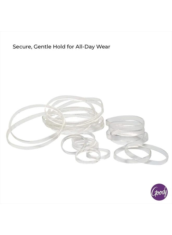 Goody رباط شعر مرن للنساء بدون ألم - 250 قطعة، شفاف - للشعر الناعم - ملحقات شعر لتصفيف سهل والحفاظ على شعرك مؤمن - مثالي لتسريحات شعر ممتعة وفريدة - بدون ألم - Image 3