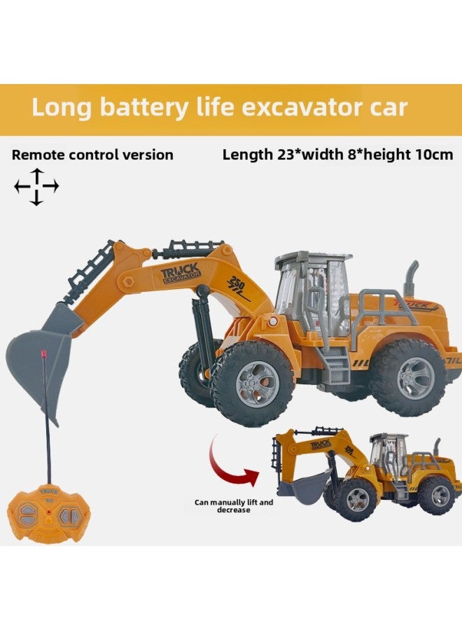 Long Endurance Children's Remote Control Excavation Engineering Bulldozer Road Roller Sanitation Shovel Wooden Car Rc Electric Toy Car-Color:Engineering Excavator-Proportion:1:30 (e-commerce) Self-purchased Battery - Image 3