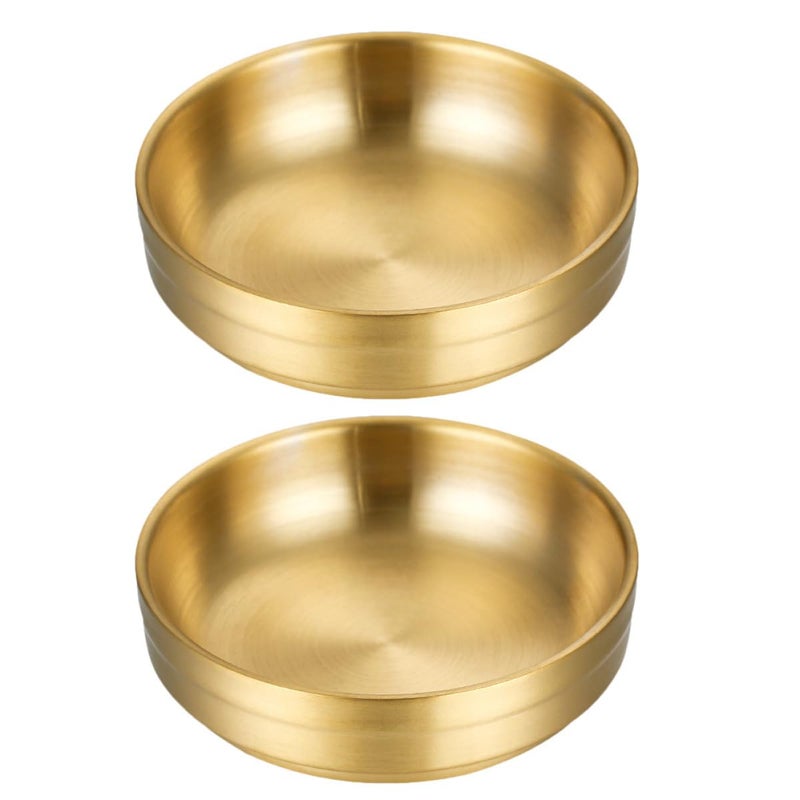 Double Layer Heat Insulation 304 Stainless Steel Sauce Bowls 9cm 2 Pcs Set - Image 2