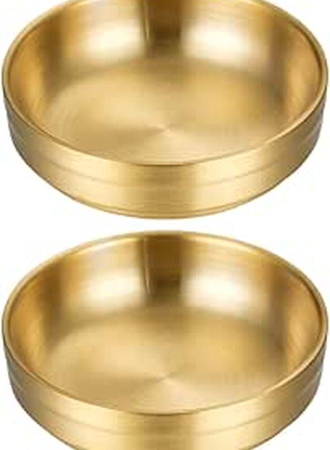 Double Layer Heat Insulation 304 Stainless Steel Sauce Bowls 9cm 2 Pcs Set - Image 1