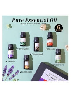 6pcs x 10 mL Essential Oils Suit Water Soluble Aromatherapy Essential Oil (Sandalwood& Sweet Orange& Lavender& Eucalyptus& Lemon& Mint) Oil for Humidifier Aroma Diffuser - pzsku/ZA928C371D7E6423828EAZ/45/_/1740240377/53364e6d-7609-4680-974d-d5cfb60e4b38