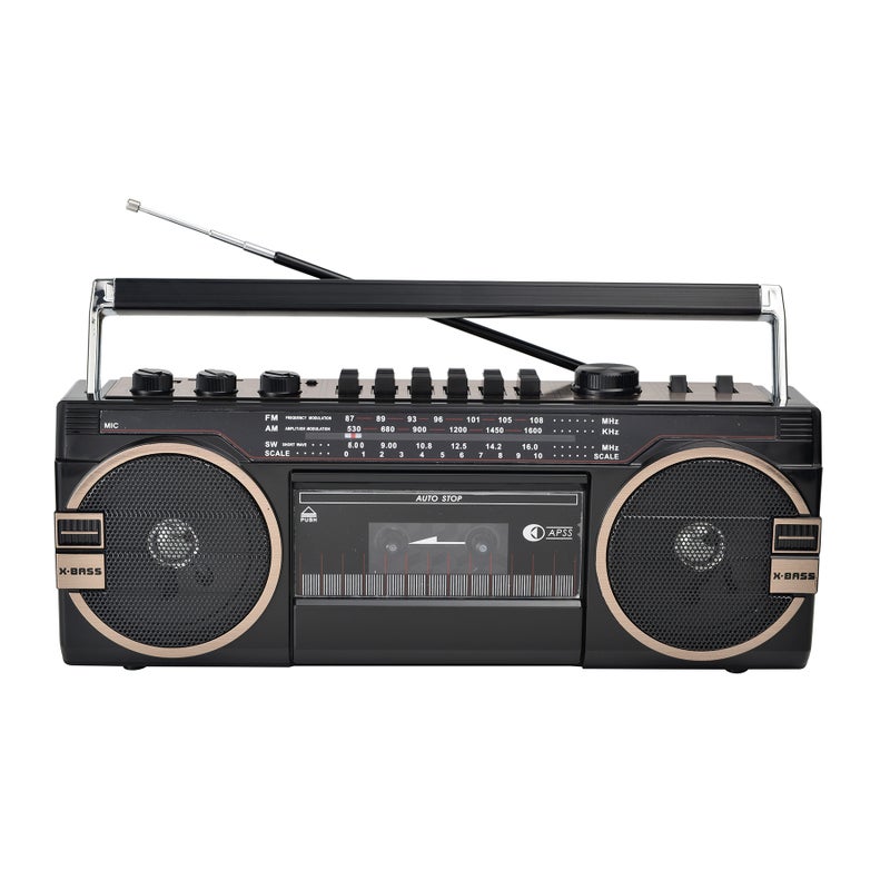 80S Old-Fashioned Retro Tape Radio Portable Radio Cassette Machine Stereo Multi-Function Recorder - Image 5