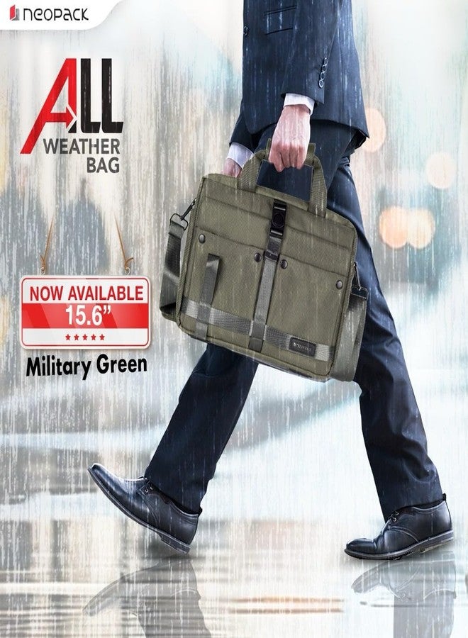 Neopack All Weather 14-inch Laptop Bag Compatible with Upto 14.2" Magbooks and 13" Notebooks - HP, Dell Asus, Lenovo & More (Military Green) - Image 2