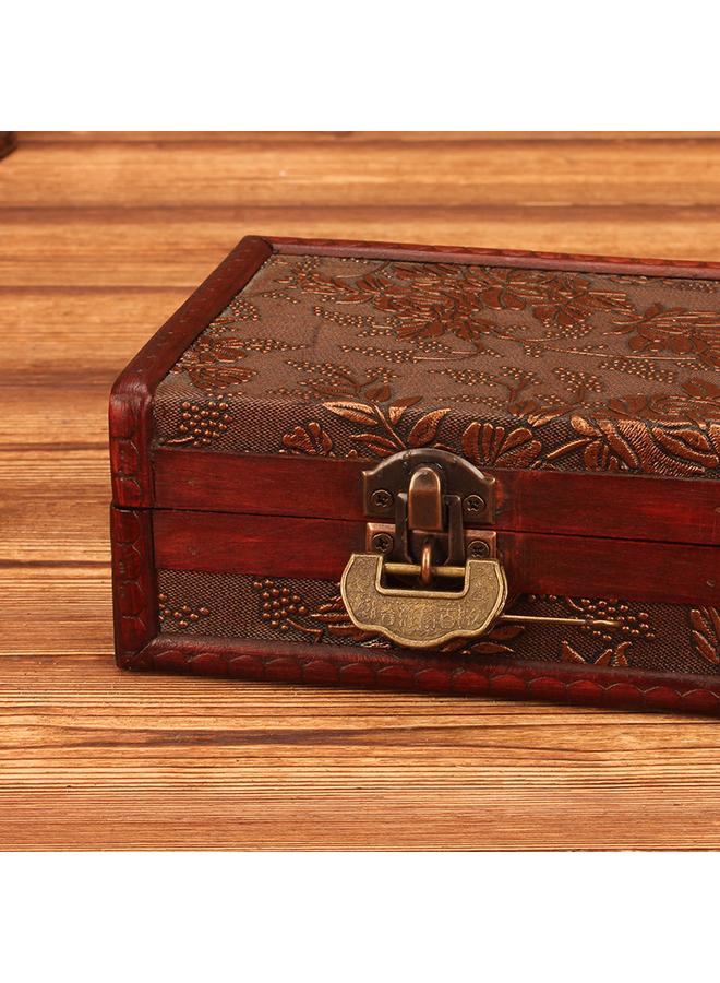 Bluejw Antique Retro Creative Desktop Storage Box With Lock Storage Box European-style Wooden Jewelry Box Small Wooden Box Gift - Image 4