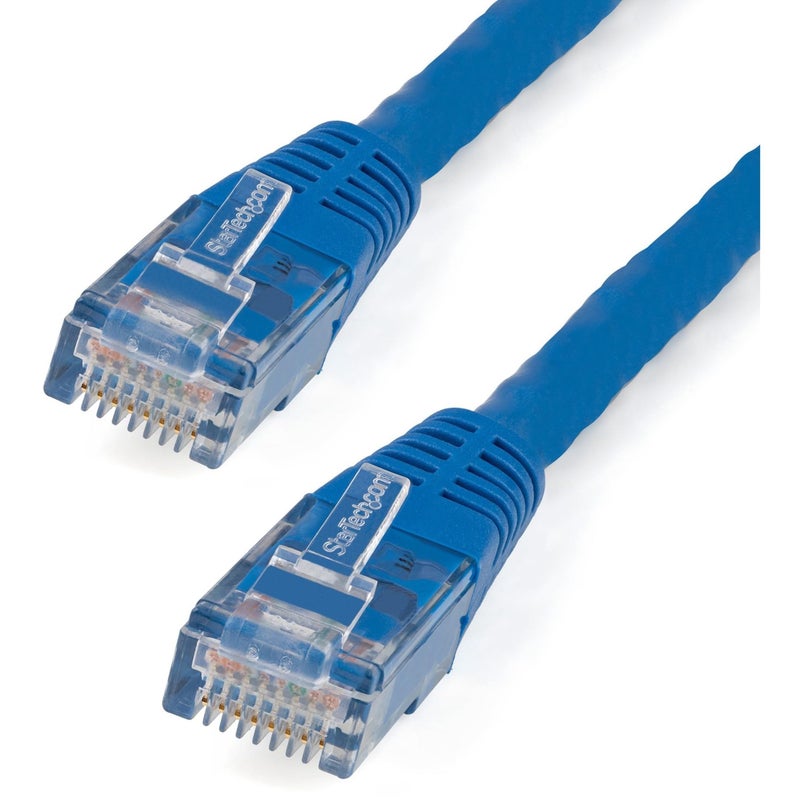 StarTech.com 6ft CAT6 Ethernet Cable - Blue CAT 6 Gigabit Ethernet Wire -650MHz 100W PoE++ RJ45 UTP Molded Category 6 Network/Patch Cord w/Strain Relief/Fluke Tested UL/TIA Certified (C6PATCH6BL) - Image 2