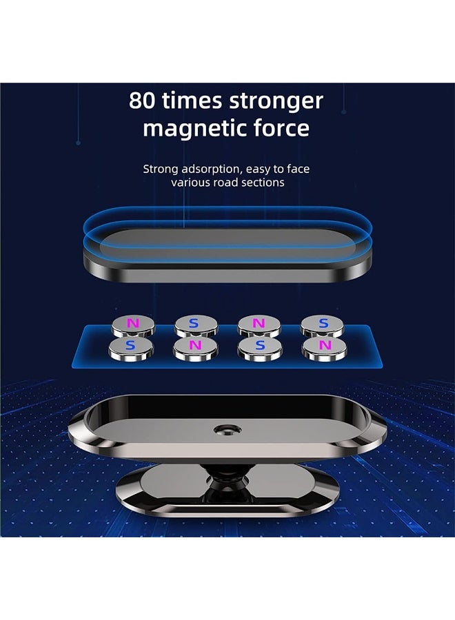Magnetic In-Car Mobile Phone Bracket - 360° Rotating Dashboard Mounted Universal Mobile Bracket Strong Magnet, Suction Cup Absorption, Suitable For Iphone, Huawei, Xiaomi - Image 2