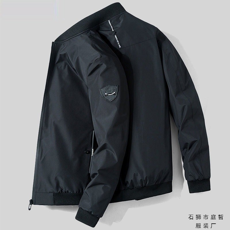 Men's Coat Spring and Autumn Cross-border Young and Middle-aged Collar Jacket Men's Sports Casual plus size Baseball Suit Fashionable Top - Image 2