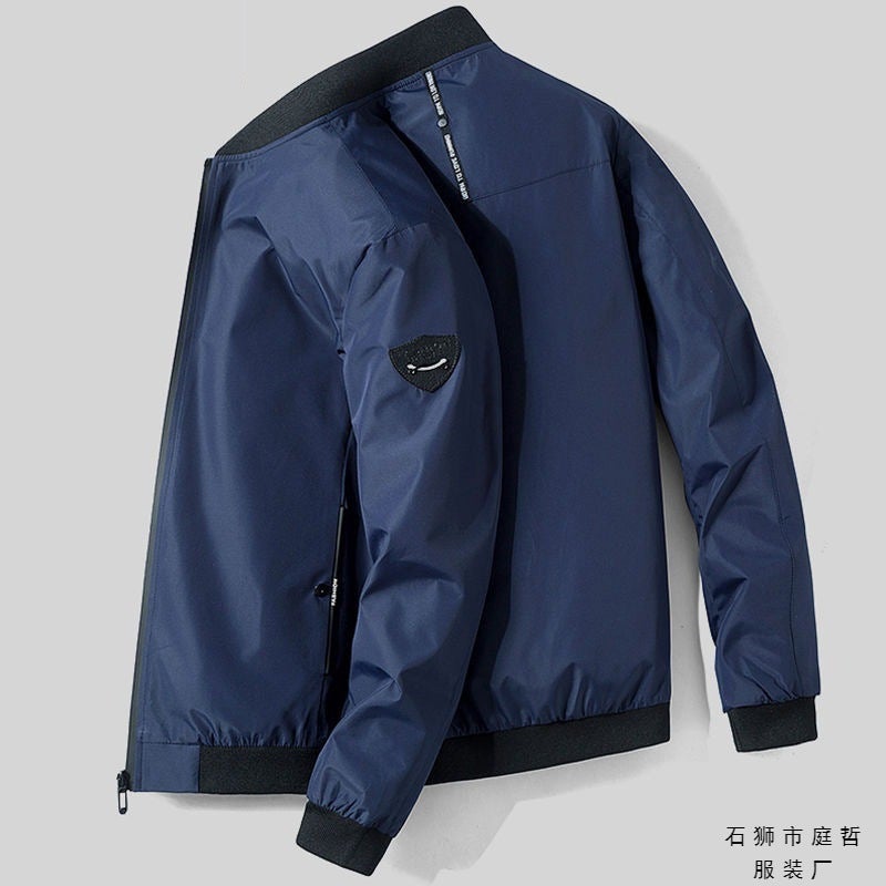 Men's Coat Spring and Autumn Cross-border Young and Middle-aged Collar Jacket Men's Sports Casual plus size Baseball Suit Fashionable Top - Image 3