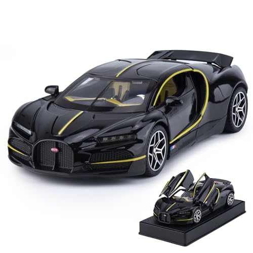 FRJV Car Toys for Boys 1 32 Diecast Cars Collectibles Car Model KitMetal Toy Car for Boys and GirlsPull Back Cars with Lights and SoundsCars for Kids Ages 35Black - Image 1