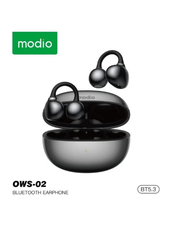 modio Bluetooth long battery life, comfortable silicone clip suitable for extended use, and Bluetooth 5.3 - Image 1