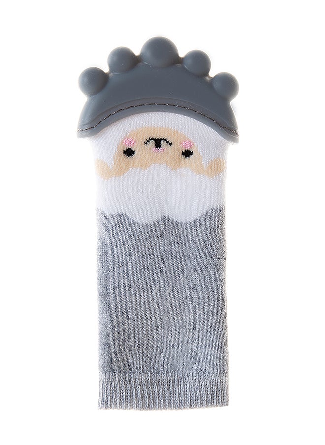 BabyJem - Baby Teething Socks 3-12 Months - Silicone Tip for Baby Gum Pain Relief - Soft Terry Cloth Texture - Machine Washable, BPA, Chemical Free - Image 1