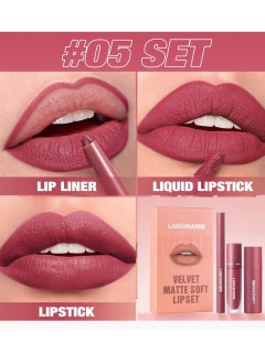 3 in 1 Matte Soft Lip Set Lip Liner Liquid Lip Gloss and Lipstick Combo Set Soft Smooth Natural Lip Contour Set Waterproof and Long Lasting Effect All in One Lip Makeup Gift Set 05 - pzsku/ZA92906AEC3502BF14176Z/45/1741259572/b9bc2b69-8942-44af-99db-64d633c4b846