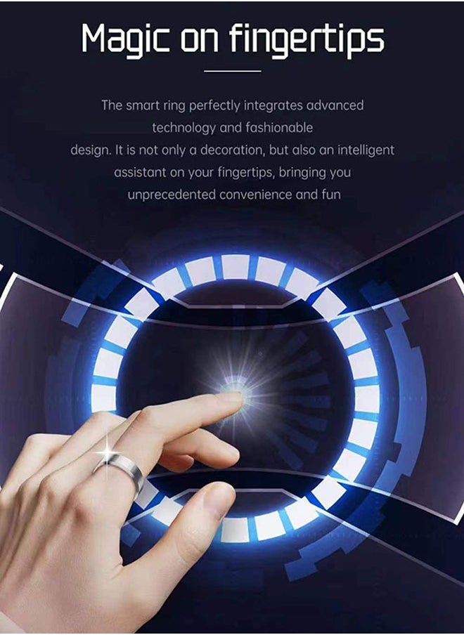 SJet Smart Ring Health Tracker, Health Rate Rings Long Lasting Batteries Monitor Sleep Ring Waterproof Fitness Tracker (Black)  - Image 5