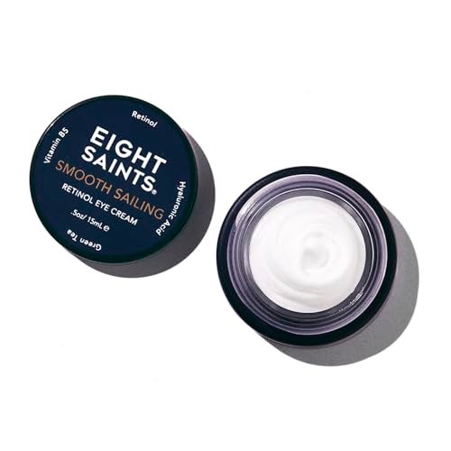 Eight Saints Retinol Eye Cream, For Smoothing Fine Lines and Wrinkles and Improve Skin Tone, with Vitamin B5, Retinol, and Hyaluronic Acid, 0.5 Ounce - Image 1