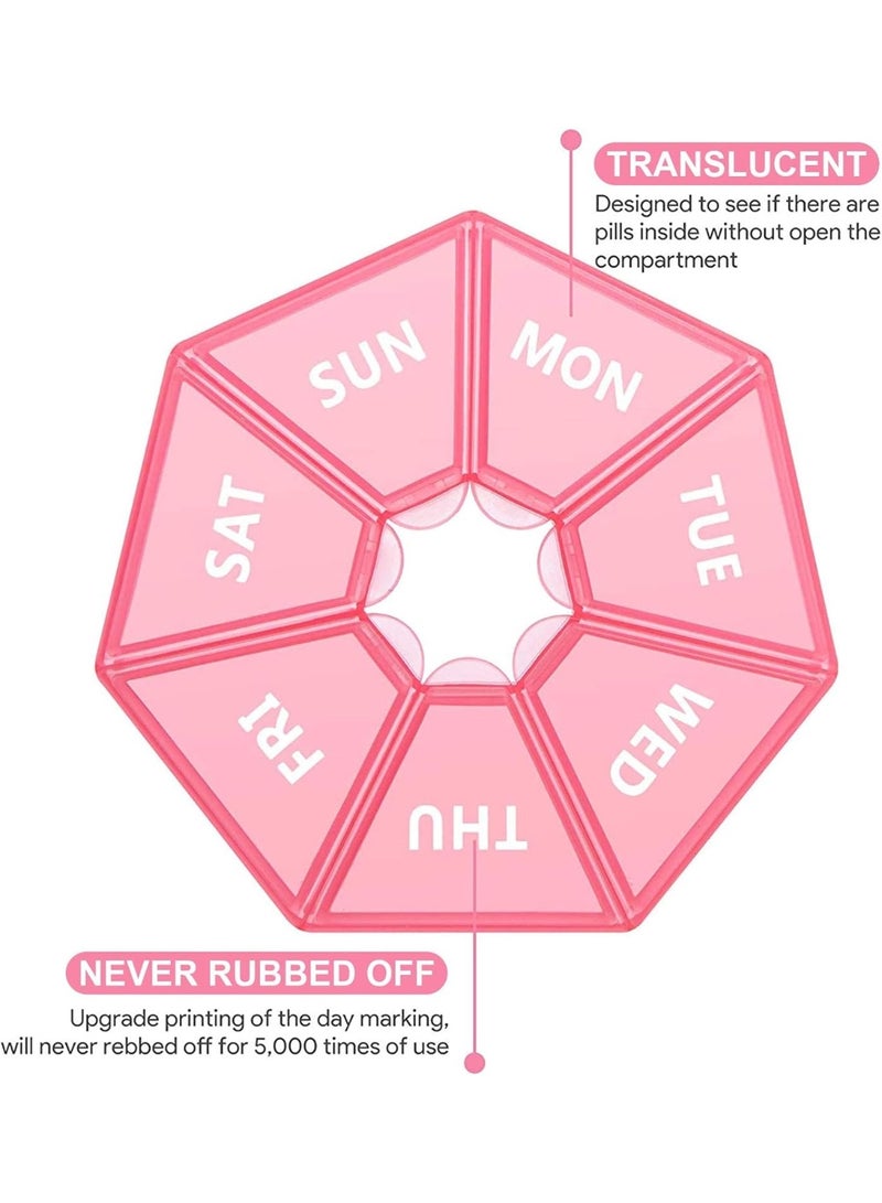 منظم حبوب الدواء والفيتامينات اليومي، موزع حبوب الدواء بتصميم يومي، مناسب للسفر والشنطة - عبوة من قطعتين - Image 4