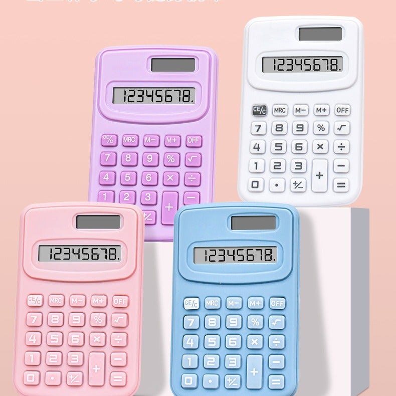 Cute High-Looking Mini Solid Color Calculator K888 Portable Accounting Office Computer - Image 5
