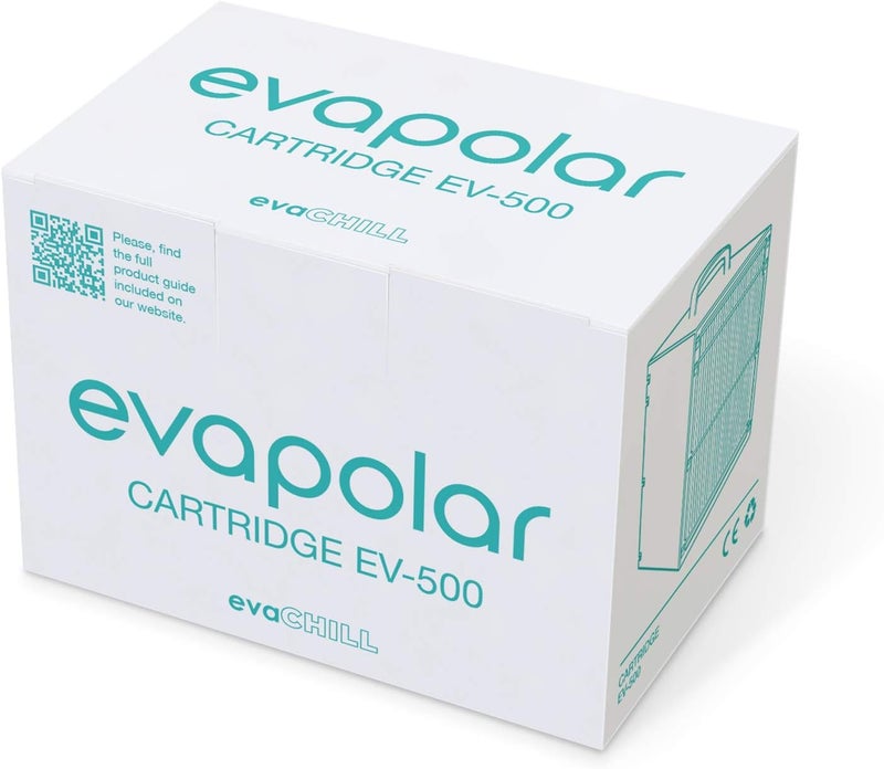 Evapolar Replacement Cartridge for Personal Evaporative Cooler and Humidifier/Portable Air Conditioner (for evaChill EV-500), Black - Image 1