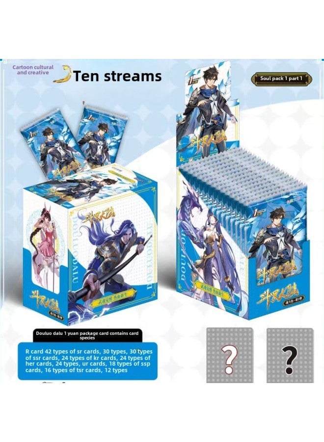 Board Game Card Casual Full Set Subway Escape Top Mouse Man Goddess Story Full Thickness Card Collection Toy-Color:[douluo Continent] 1 Yuan Pack Thick Card, 30 Packs In A Box, 90 Cards In Total  - Image 1