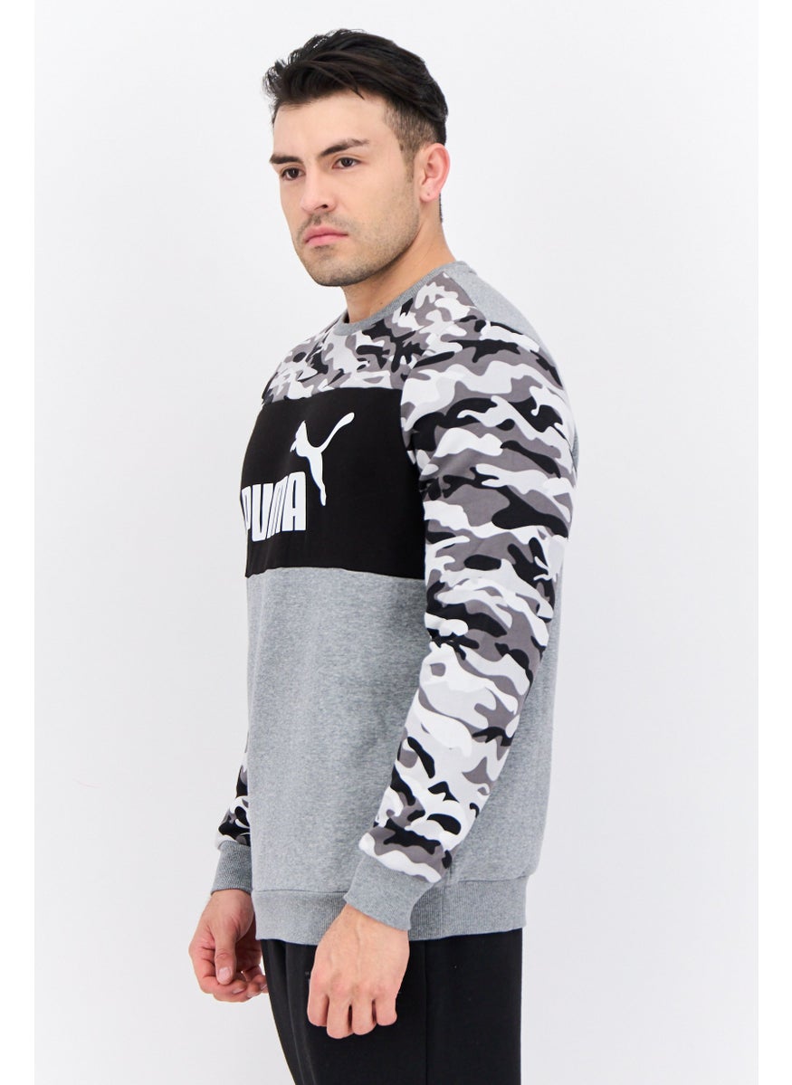 PUMA Men Sportswear FIt Long Sleeves Outdoor Sweatshirt, Black  - Image 2