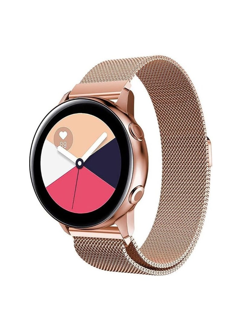 Morsey Compatible with Galaxy Watch 3 45mm/Samsung Galaxy Watch 46mm/Gear S3 Frontier/Classic Band, 22mm Stainless Steel Strap Replacement for Pro/Samsung Galaxy Watch 46mm Smartwatch (Rose gold) - Image 2