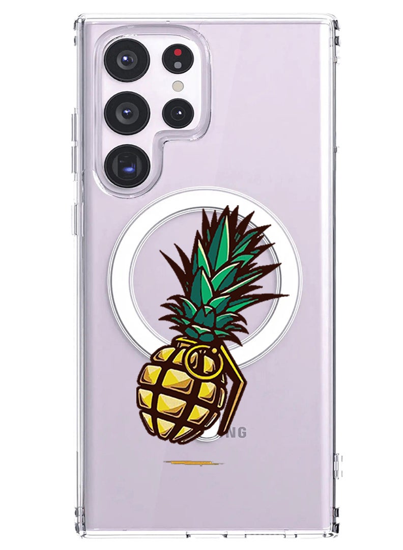 Theodor Magnetic Case for Samsung Galaxy S23 Ultra 6.8-inch Compatible with MagSafe Wireless Charging, Shockproof Phone Bumper Cover piner apple lock copy - Image 1