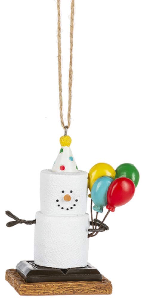 Midwest-CBK S'mores Happy Birthday Ornament for Small Tree  Desk  Shelf