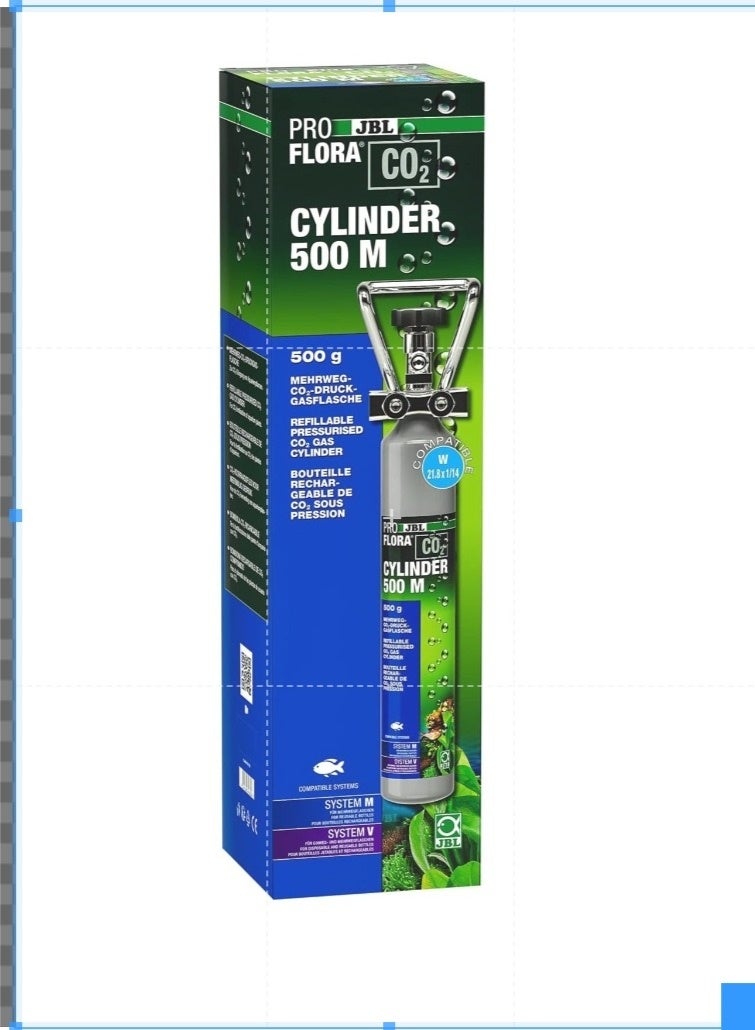 ProFlora CO2 Cylinder Silver 43 x 11cm