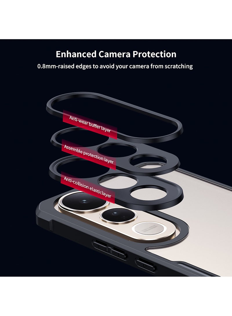 For Vivo V50 Lite 5G Case, Camera Lens Protection Back Cover, TPU+PC Shockproof Bumper Mobile Phone Case, Anti-Yellowing Slim Fit Protective Casing - Image 3