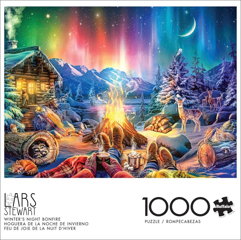 Buffalo Games - LARS - Winter's Night Bonfire - 1000 Piece Jigsaw Puzzle for Adults -Challenging Puzzle Perfect for Game Nights - Finished Size is 26.75 x 19.75 - Image 2