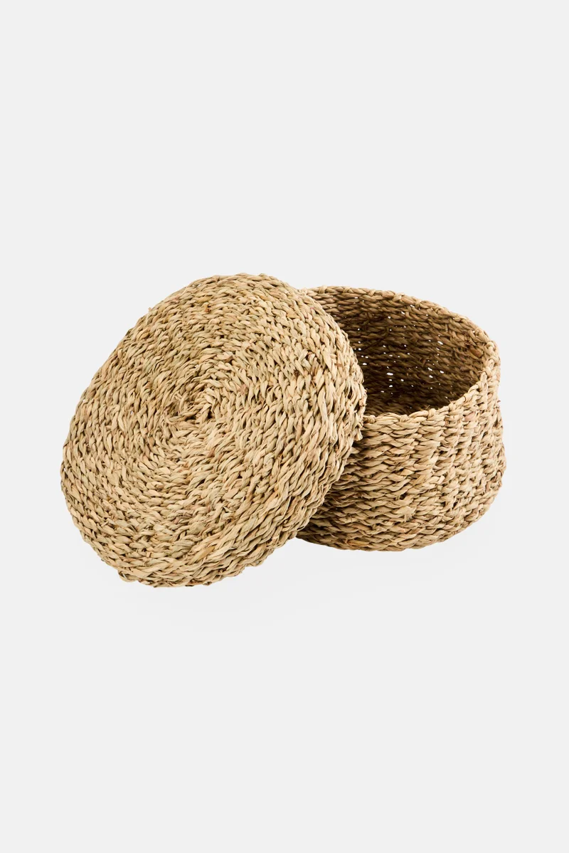 موي موتشو سلة بحر دائرية بغطاء، طبيعية