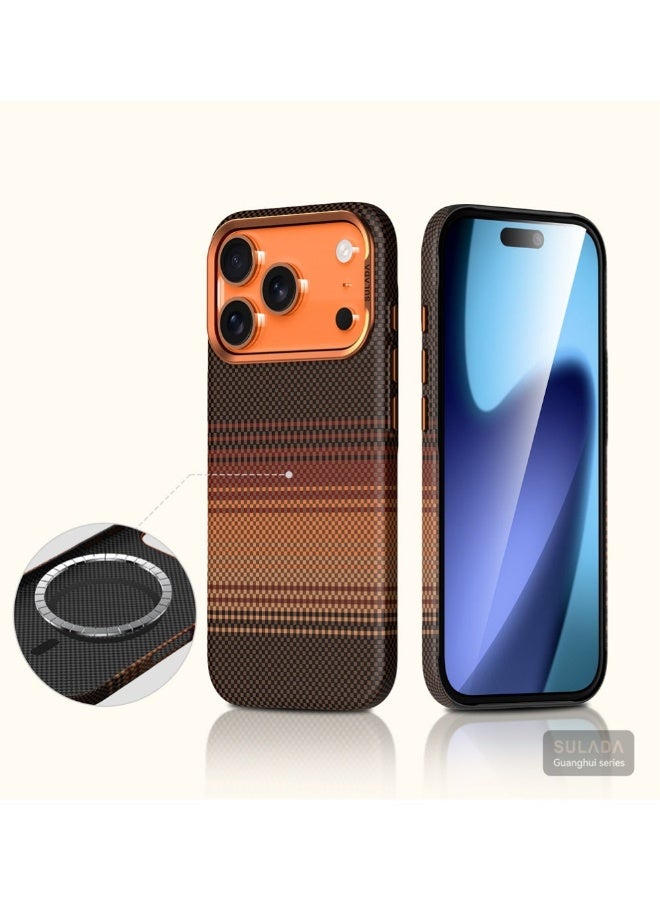سولادا غطاء لـ iPhone 17 Pro Max متوافق مع MagSafe، غطاء رقيق وخفيف يمنح شعورًا بالغطاء المُعدوم، تصميم بنمط ألياف الكربون - Image 1