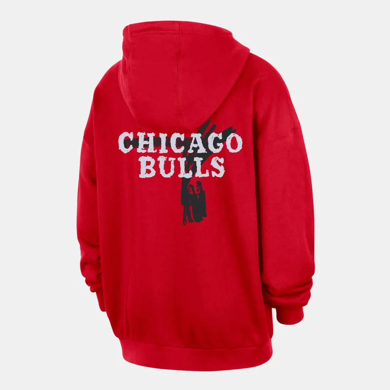 Jordan Red Men's NBA Chicago Bulls Courtside Club Premium Hoodie for Men | Best Price UAE