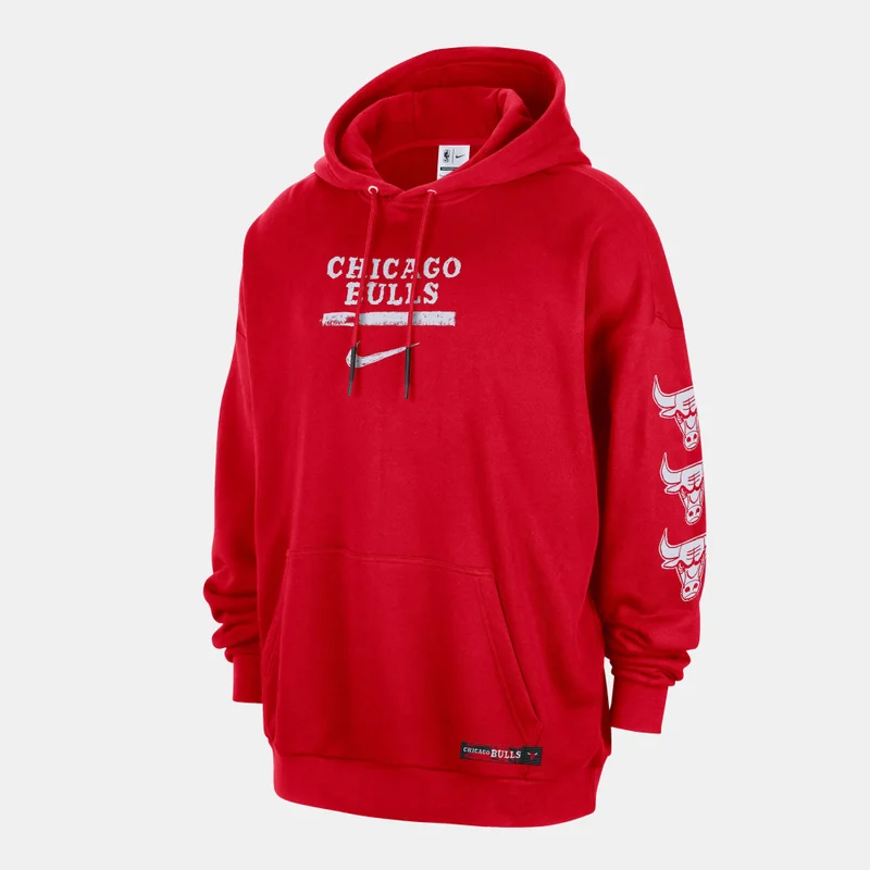 Jordan Red Men's NBA Chicago Bulls Courtside Club Premium Hoodie for Men | Best Price UAE